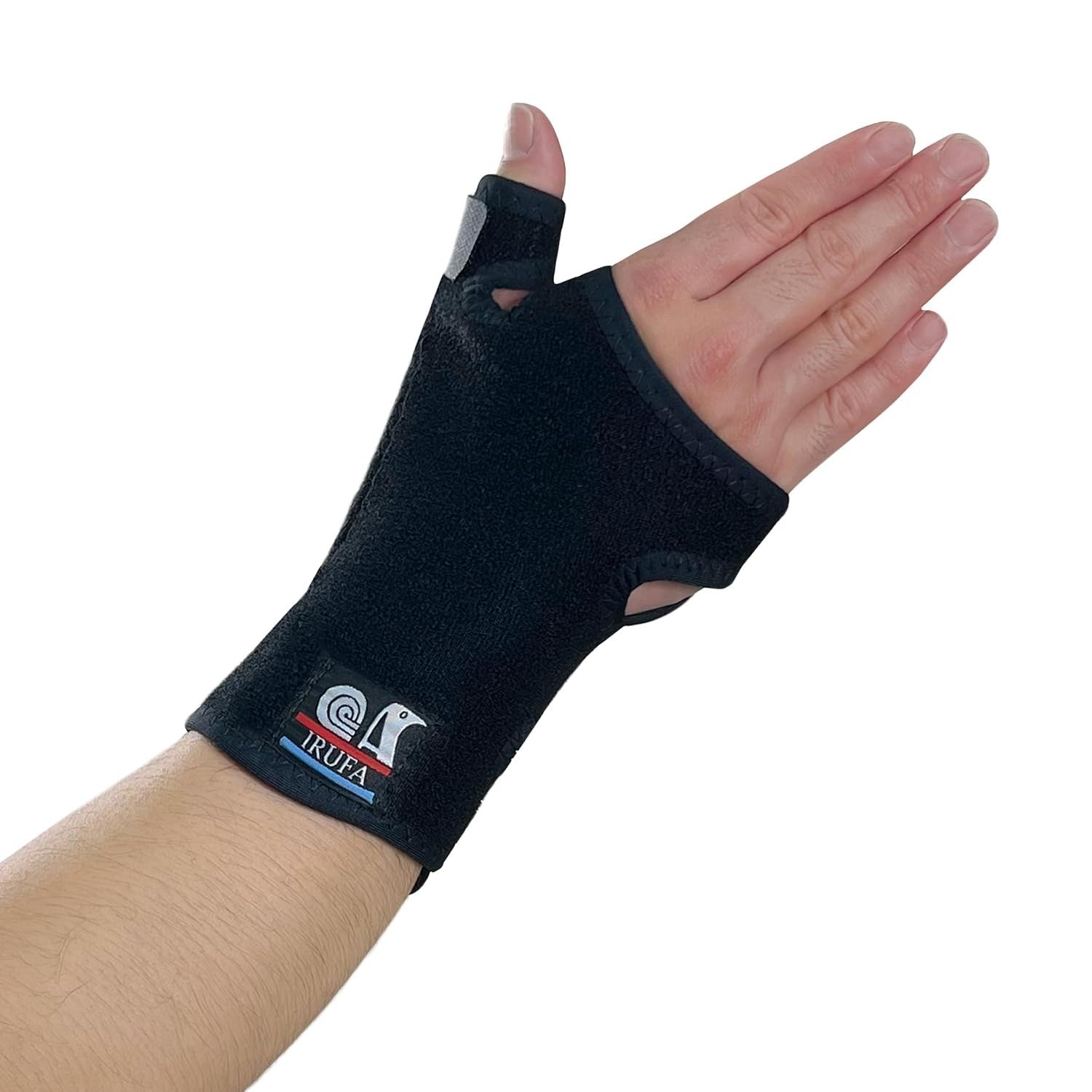 IRUFA-Handgelenkschiene-Daumenschiene-TB-OS-38-Rechts-Schwarz-Neopren-398337163422