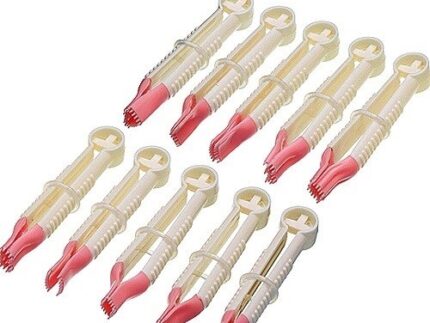 Marzipankneifer, Herz glatt  12 + 18 mm breit 10Stück Rot