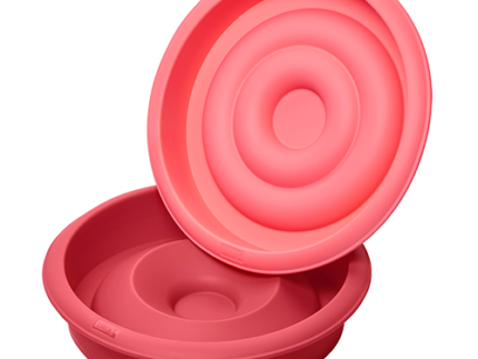 Lurch 85033 FlexiForm rund mit Herzfüllung 2teilig / Backform, Innenmaß 21 cm