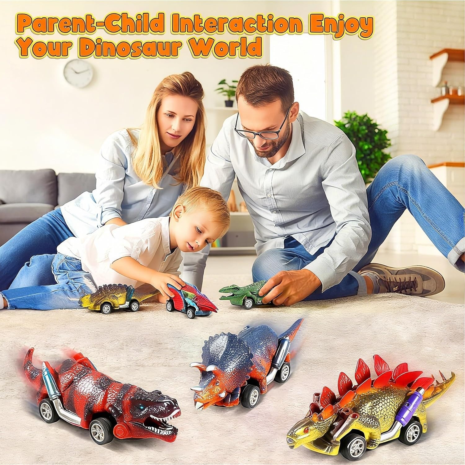 Dinosaurier-6Pcs-Auto-Dino-Spielzeug-mit-Spielmatte-Transportieren-398370291904
