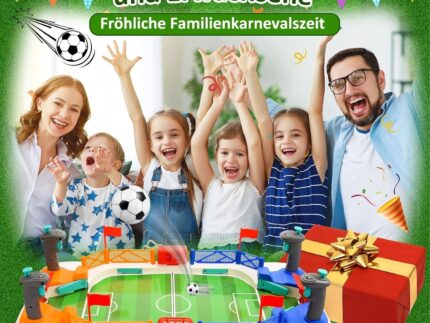 Dromlag Mini-Tischkicker Tischfußball Kinder Weiß Kunststoff 2 Spieler