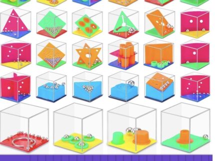 Gontence 28er Mini-Würfel Labyrinth Puzzle Set Mehrfarbig Kunststoff Weihnachten