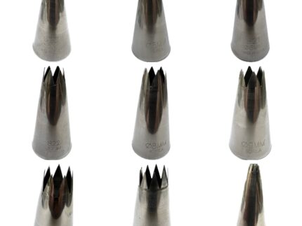 Sterntüllensatz aus Edelstahl, 2-15 mm Ø, fugenlos