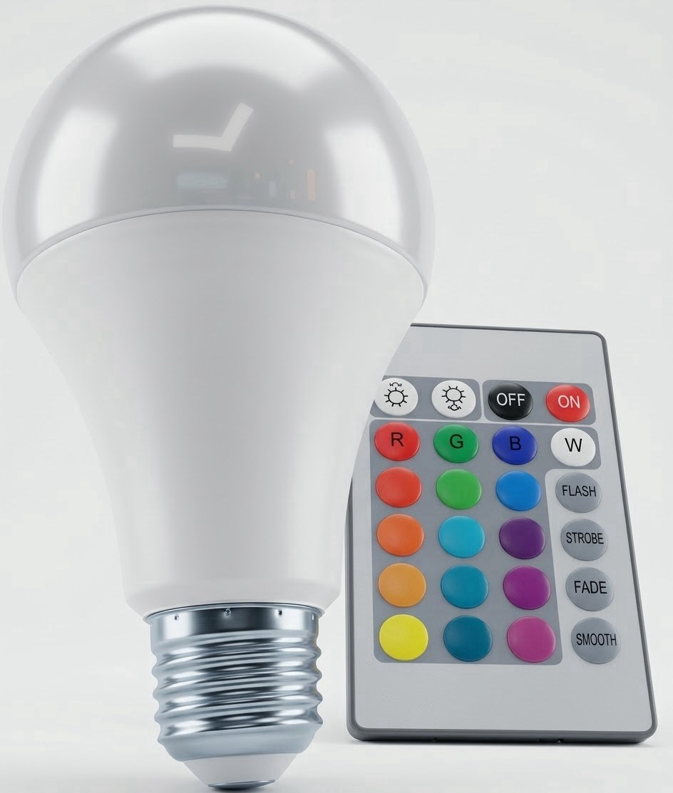 Farbwechselnde-LED-Gluhbirne-16-Farben-Dimmbar-A-394387813468